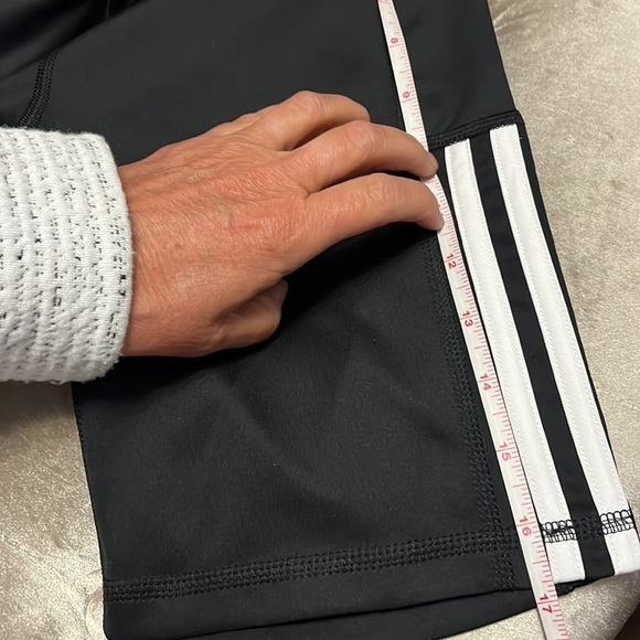 Adidas women’s cycling shorts, black with adidas stripe on each leg - Picture 4 of 10